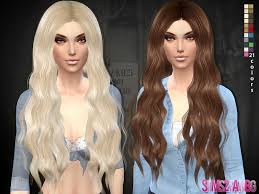the sims resource hair 02 long wavy