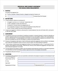 Sample Casual Employment Agreement 8 Documents In Pdf Word