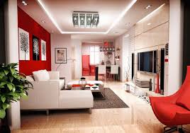 Black doors and white trim: Modern Living Space Red White And Black Colors Red Living Room Walls Living Room Red Red Rooms