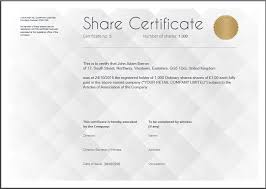 Share Certificate Template What Needs To Be Included