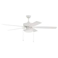 dual mount white ceiling fan