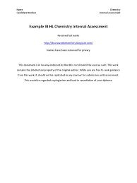 Sample Extended Essay Questions  Chemistry    