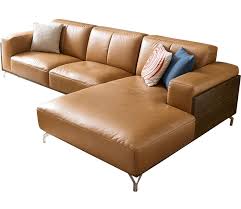 kohav half leather l shape sofa l