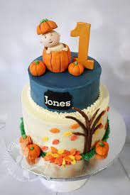 First Birthday Pumpkin Cake gambar png