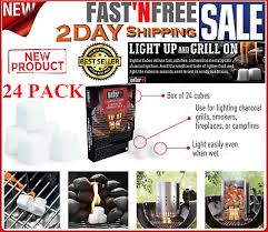 Weber Fire Starter Lighter Cubes Grill Bbq Smokeless Charcoal Burns Wet 24 Pc Us 23 97 Picclick