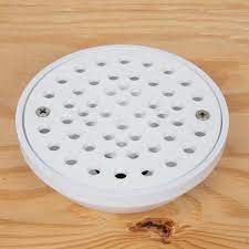oatey round white pvc area floor drain