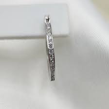belgium silver single loop earrings