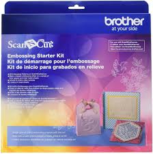 Brother Caebskit1 Embossing Starter Kit Card Embossing Kit Scrap Booking Starter Kit For Use With Brother Scanncut Or Scanncut2 Machines 50