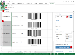 barcode excel add in tbarcode office