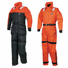 Mustang Survival Anti Exposure Coverall Work Suit Orange Black Extra Small