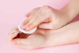 remove nail polish with hand sanitizer