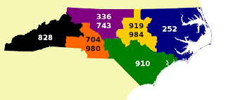 List Of North Carolina Area Codes Wikipedia