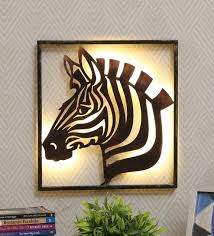 Wrought Iron Zebra In Frame Wall Art