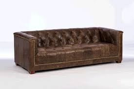 savoy brown leather sofa als east