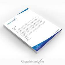 blue corporate letterhead design free