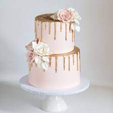Rose Gold And White Cake Ideas gambar png