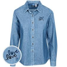 Love Love Classic Womens Light Blue Denim Shirt