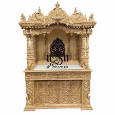 antique style hand carved wooden pooja