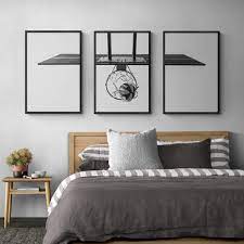 3 Piece Basketball Wall Art Teen Boy