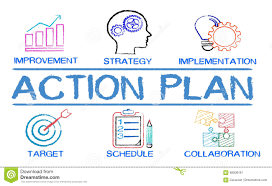 Action Plan Chart With Keywords And Elements Stock