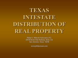 Texas Intestate Distribution Of Real Property
