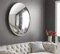 convex round mirror silver 48