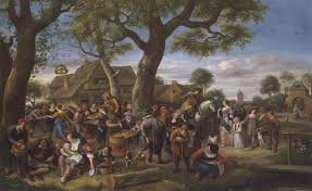 Peasants Merrymaking Outside An Inn