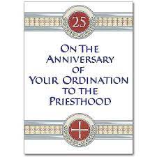 priest ordination 25th anniversary card