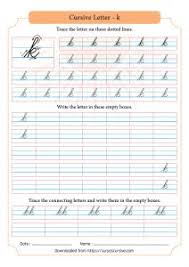 free cursive writing worksheets pdf