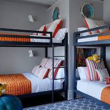 orange and navy kids room design ideas