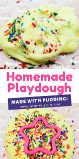 no cook playdough recipe using pudding
