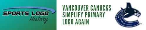 A similar version of this logo is used as their shoulder patches and for their third jerseys. Vancouver Canucks Simplify Primary Logo Again Sports Logo History