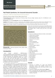 pdf nail patella syndrome an unsound