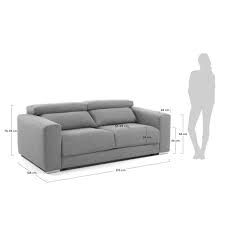 atlanta 3 seater sofa in light grey 210