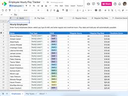 employee payroll tracker hourly time