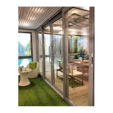 China Popular Aluminum Frame Glass Door