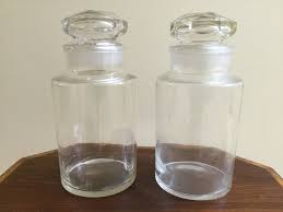 Antique Apothecary Jars Cut Glass