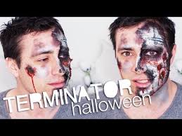 halloween terminator makeup creepy