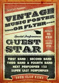 Vintage Music Poster Template Vintage Music Posters Music
