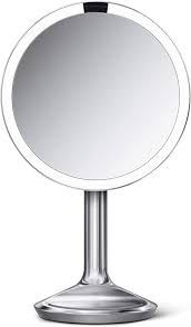 Amazon Com Simplehuman 8 Round Sensor Makeup Mirror Se 5x Magnification Brushed Stainless Steel
