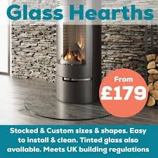 Thick Toughened Glass Fireplace Hearth