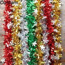 Tinsel decorations from the christmas warehouse. 2m Green Shining Tinsel Garland Christmas Tree Decoration Party Decorations