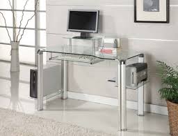 Clear Glass Computer Desk Innovex