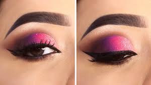 smokey pink purple wedding makeup look