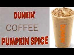 dunkin donut pumpkin e iced coffee