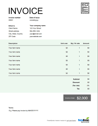 Printable Invoice Template Free Download Send In Minutes