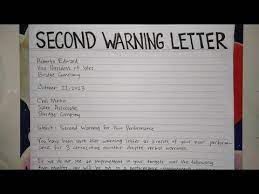 how to write a second warning letter