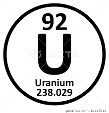 periodic table element uranium icon