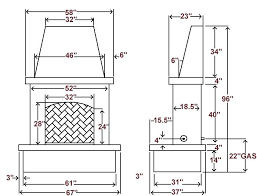 fireplace dimensions outdoor fireplace
