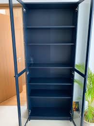 ikea billy dark blue bookshelf with
